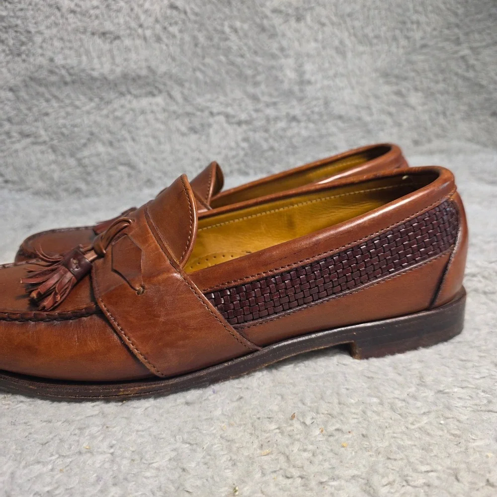 FootJoy Tassel Loafers Brown Leather‎ Woven Kiltie Mens 10.5 D Pristine